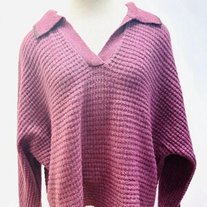 NWT SO GOODS FOR LIFE Women Long Sleeve V-Neck Pullover Maroon Sweater Size XXL